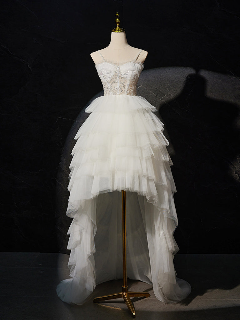white high neck graduation dress White Graduation Dresses
