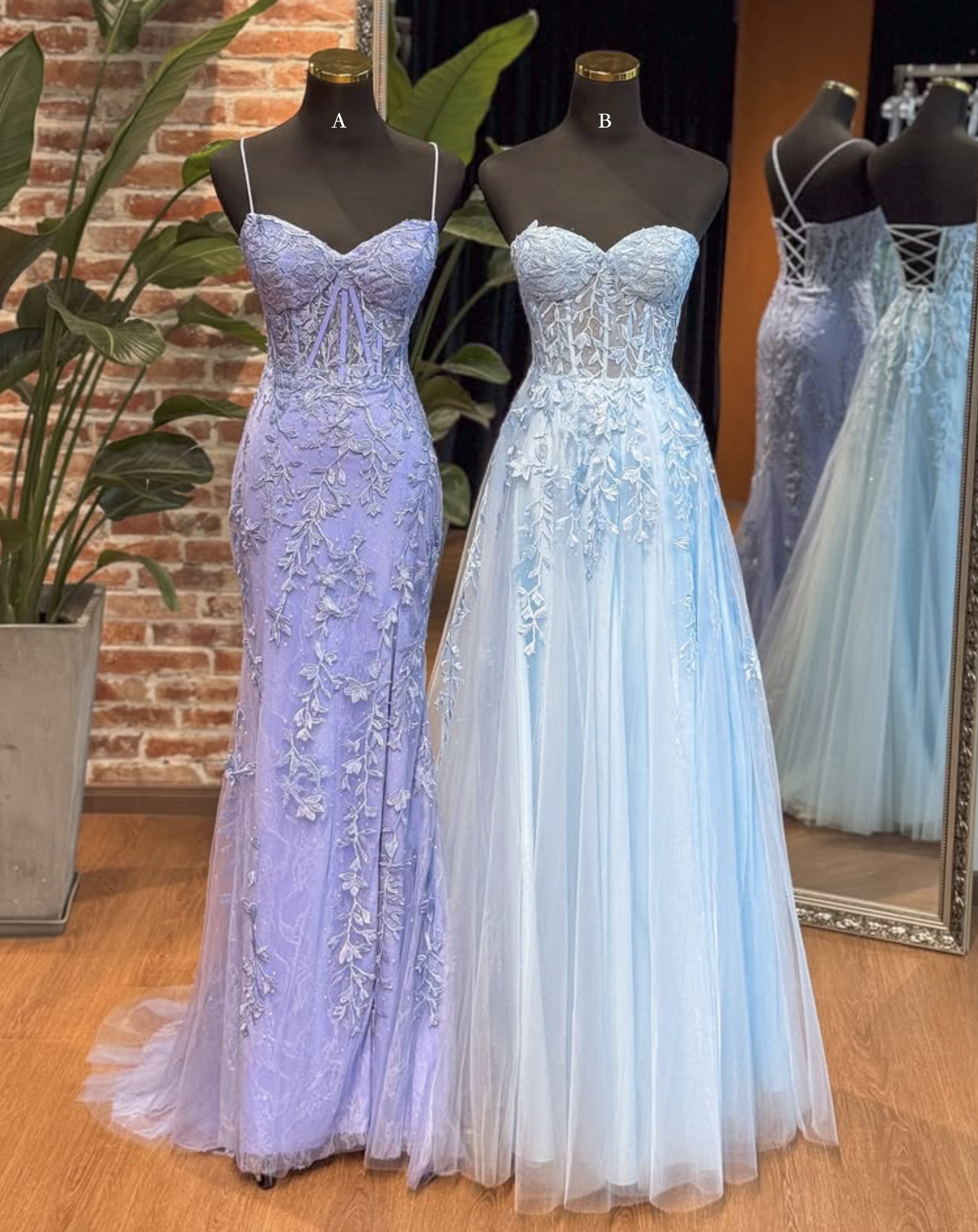 Unique Sweetheart Neck Tulle Lace Long Prom Dress, Lace Long Formal Dress