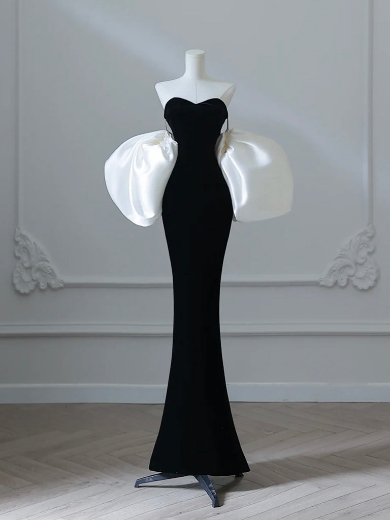 Simple Mermaid Velvet Black Long Prom Dress, Black Long Formal Dress dresstby Simple Mermaid Velvet Black Long Prom Dress, Black Long Formal Dress dresstby