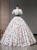 White A-Line Satin Long Prom Dress, White Long Evening Dress