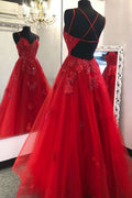 Burgundy sweetheart tulle lace long prom dress lace formal dress