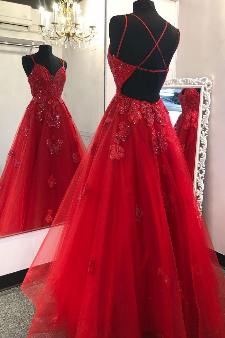 Burgundy sweetheart tulle lace long prom dress lace formal dress