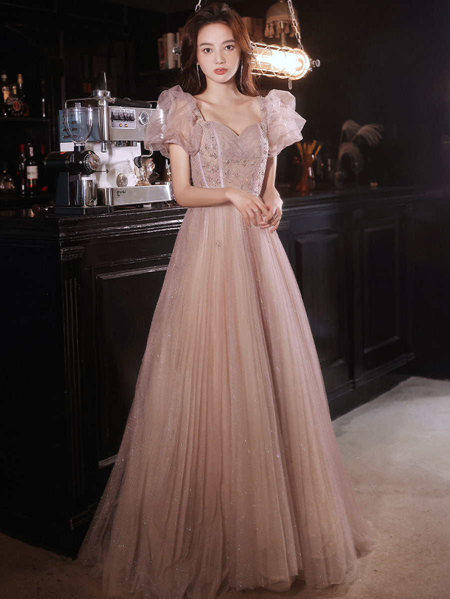 flesh pink dress Pink Princess Flesh A Line Tiered Tulle Prom Dress... From Donnaweddingdress26, $105.18