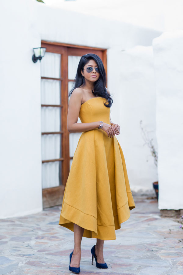Simple yellow short prom dress, satin yellow evening dress dresstby Simple yellow short prom dress, satin yellow evening dress dresstby