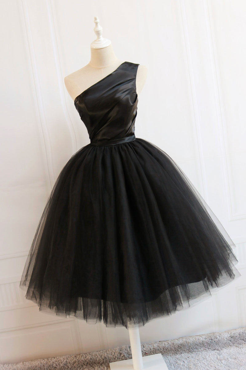 Cute black short prom dress, black homecoming dress dresstby Cute black short prom dress, black homecoming dress dresstby