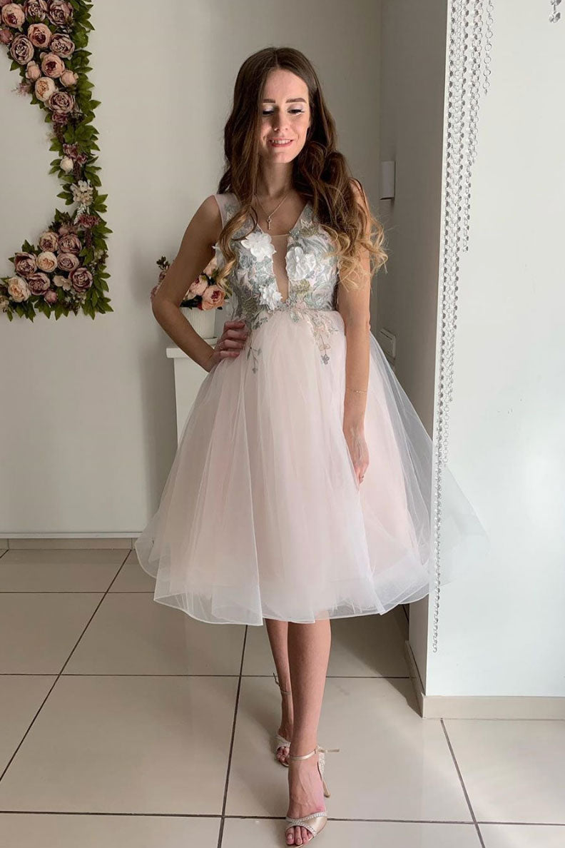 knee length dresses for ladies Light pink tulle lace short prom dress pink cocktail dress dresstby knee length dresses for ladies Light pink tulle lace short prom dress pink cocktail dress dresstby