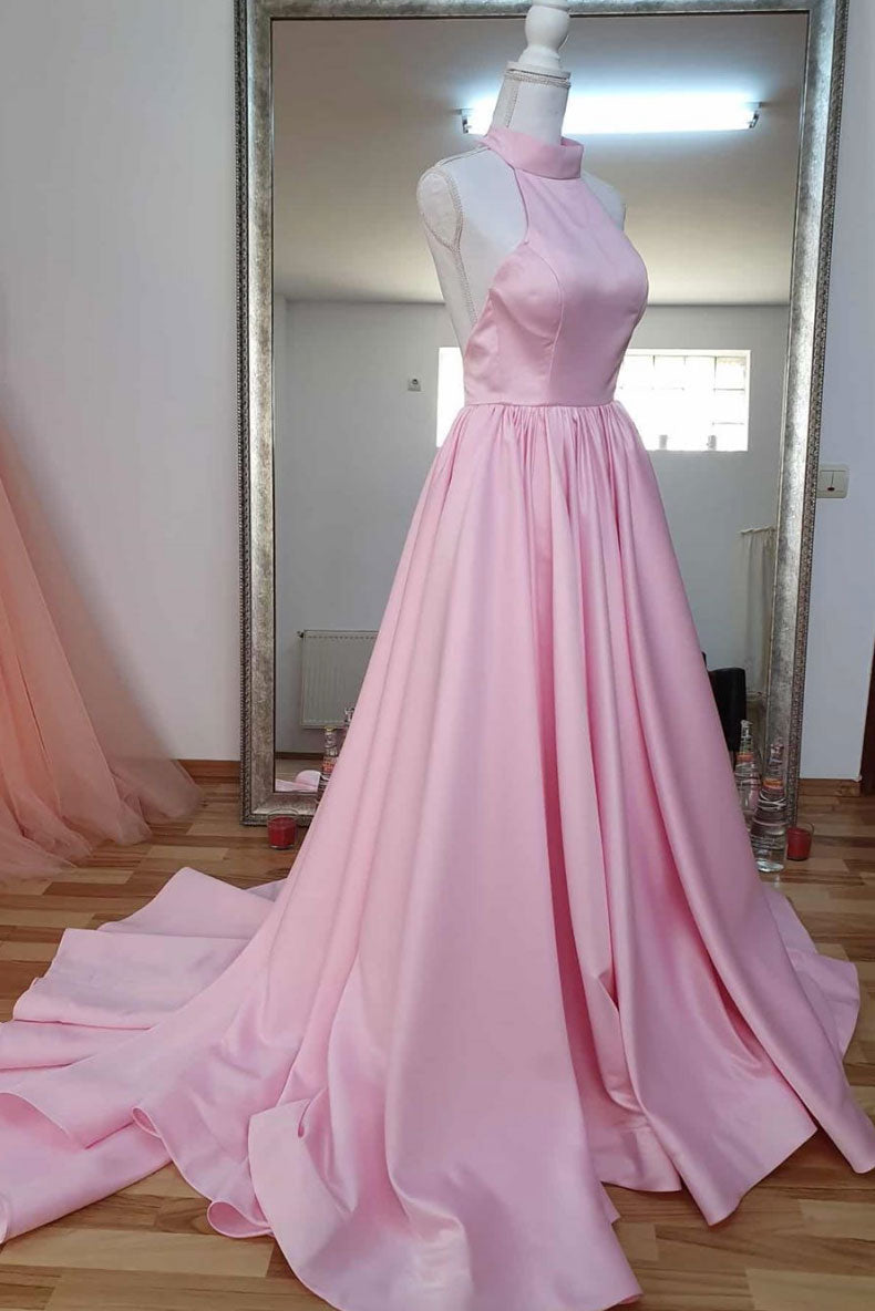 pink satin high neck dress JDY - High Neck Satin Maxi Dress - Women - Polyester - XS