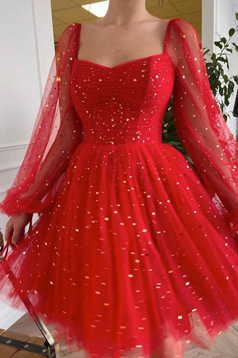 Red tulle short prom dress red tulle cocktail dress dresstby Red tulle short prom dress red tulle cocktail dress dresstby