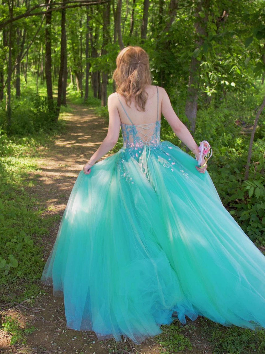 Green sweetheart neck tulle lace long prom dress, green formal dress dresstby Green sweetheart neck tulle lace long prom dress, green formal dress dresstby