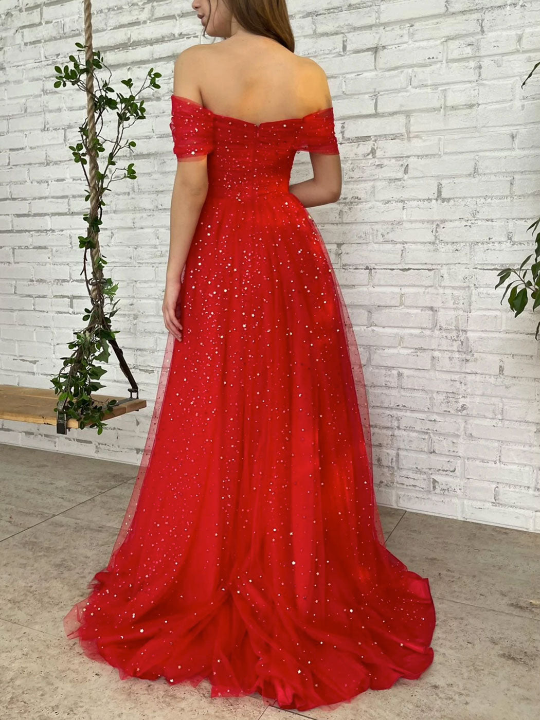 Aline Burgundy Long Prom Dress, Off Shoulder Burgundy Graduation Dresses
