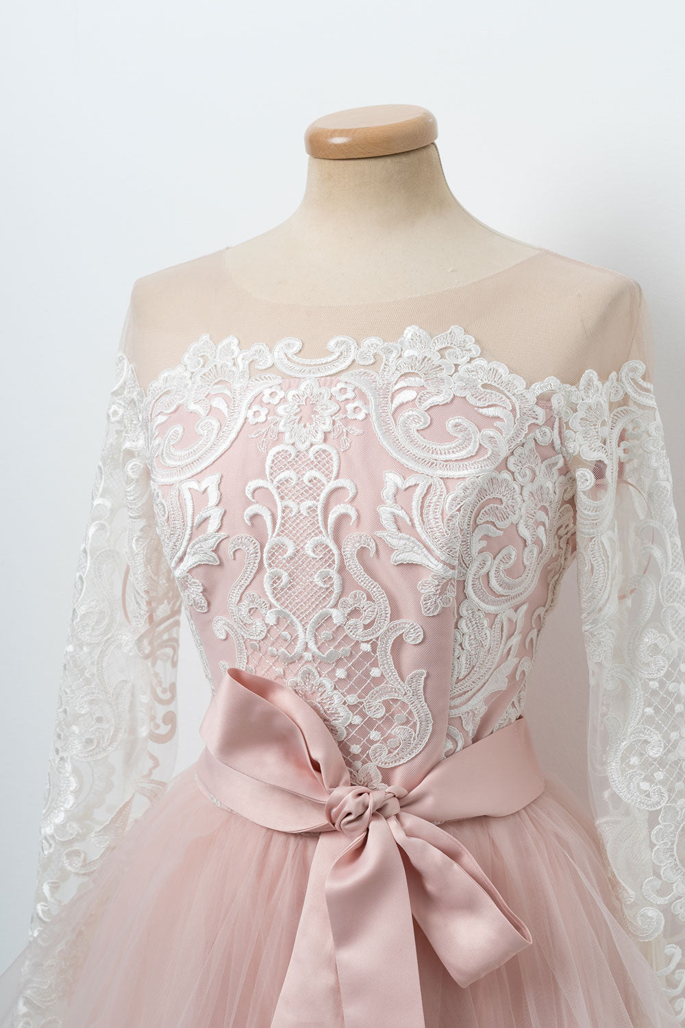 Pink round neck tulle lace short prom dress, pink homecoming dress