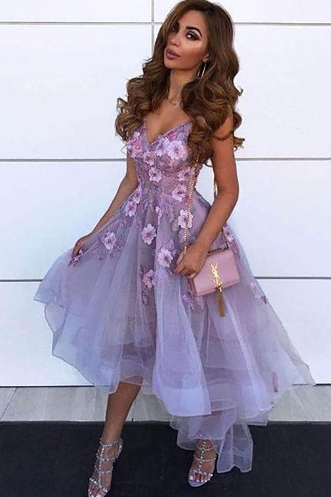 Purple tulle lace high neck prom dress lace homecoming dress Purple tulle lace high neck prom dress lace homecoming dress