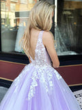 Yellow v neck tulle lace long prom dress yellow tulle lace formal dress
