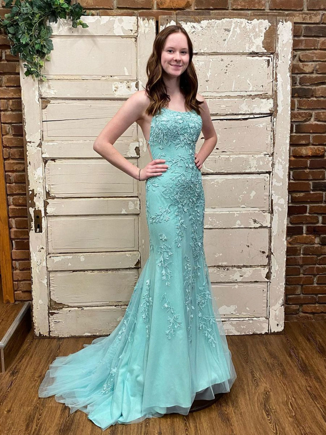 Seafoam Green Prom Dress