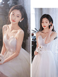 Cute white tulle short prom dress white homecoming dress