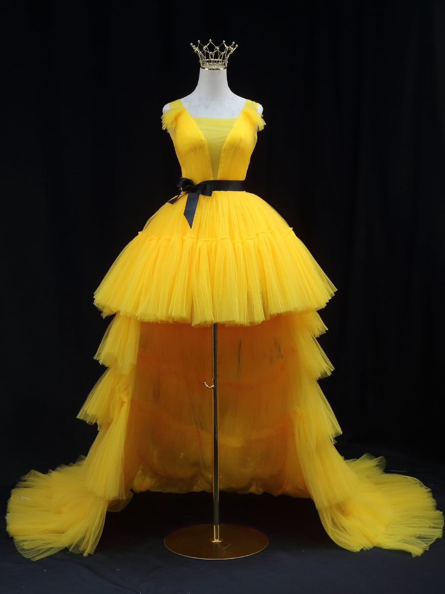 Yellow Tulle Prom Dresses, Yellow Formal Graduation Dresses dresstby Yellow Tulle Prom Dresses, Yellow Formal Graduation Dresses dresstby