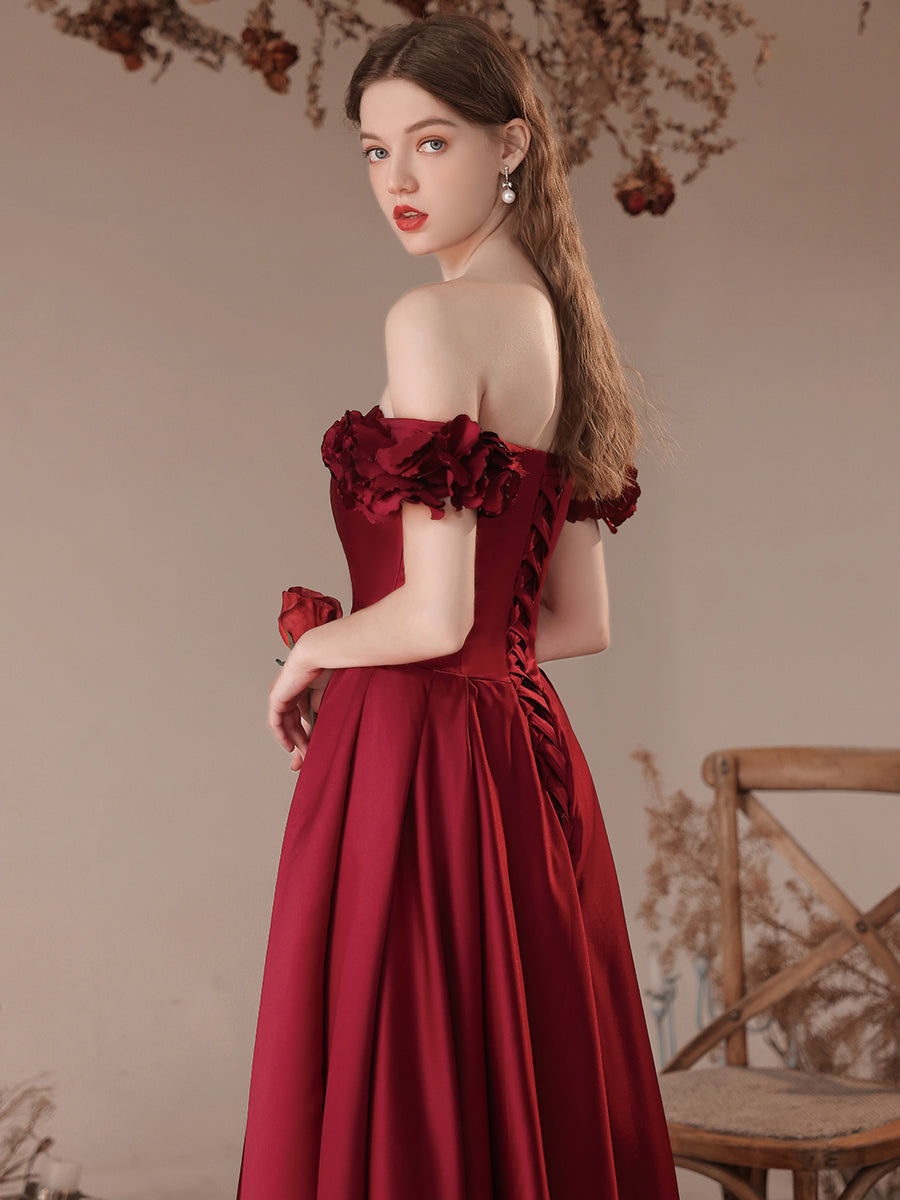 Burgundy Formal Evening Dress
