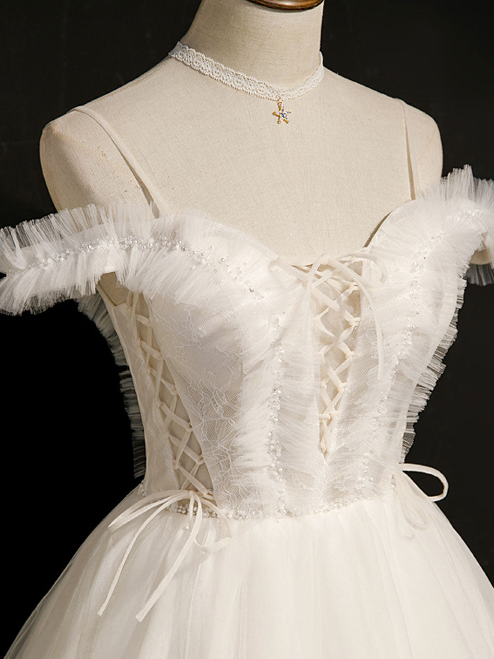 White Short Prom Dresses, Cute White Puffy Homecoming Dresses