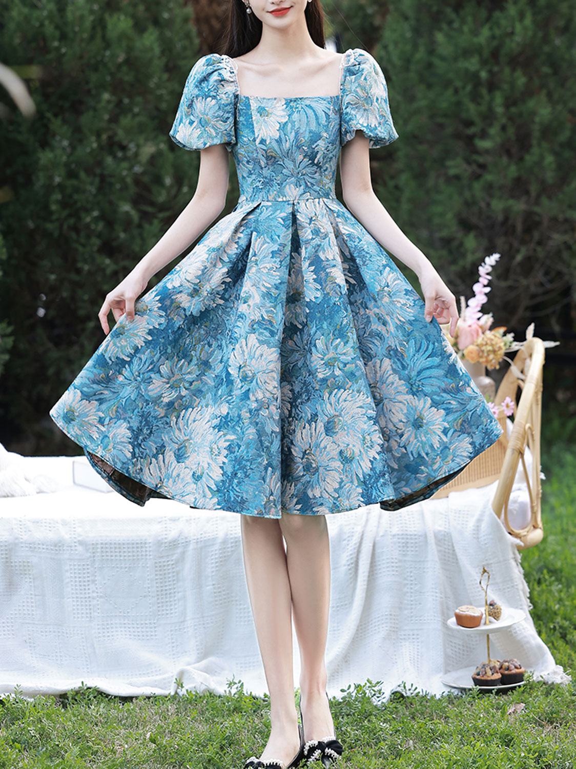 Blue satin short prom dress blue short blue homecoming dress