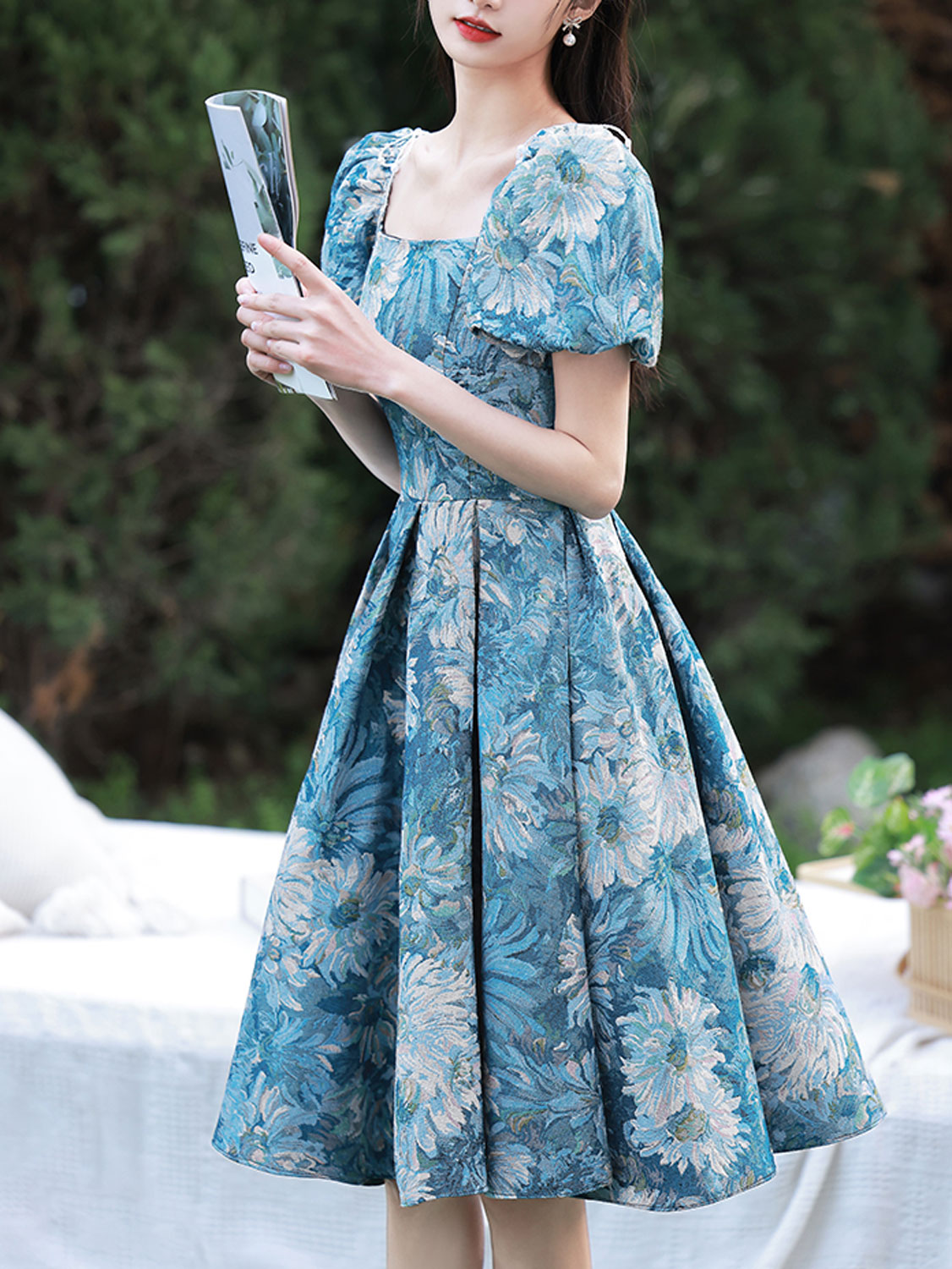 Blue satin short prom dress blue short blue homecoming dress