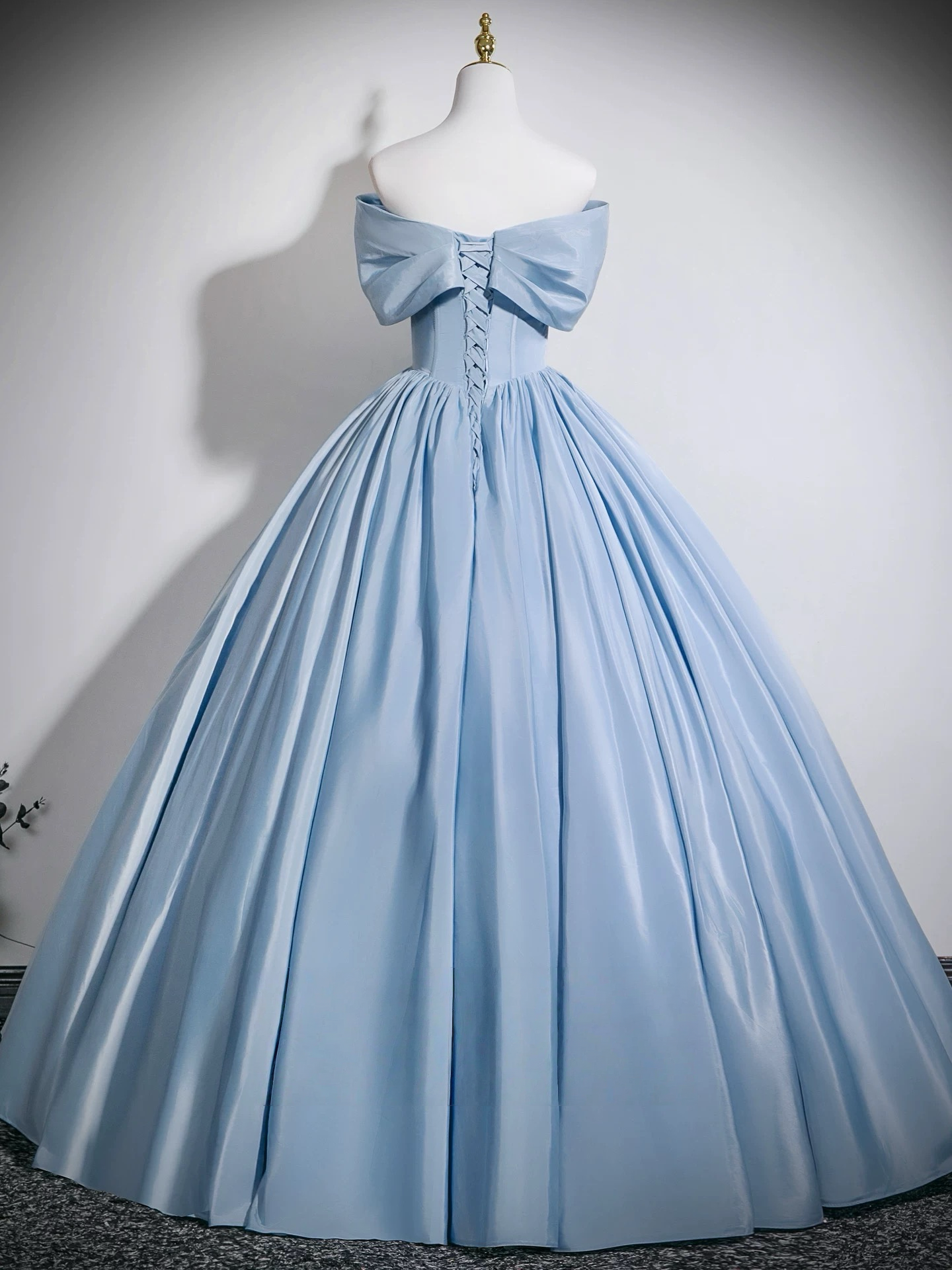 A-Line Blue Long Prom Dress, Blue Long Evening Dress