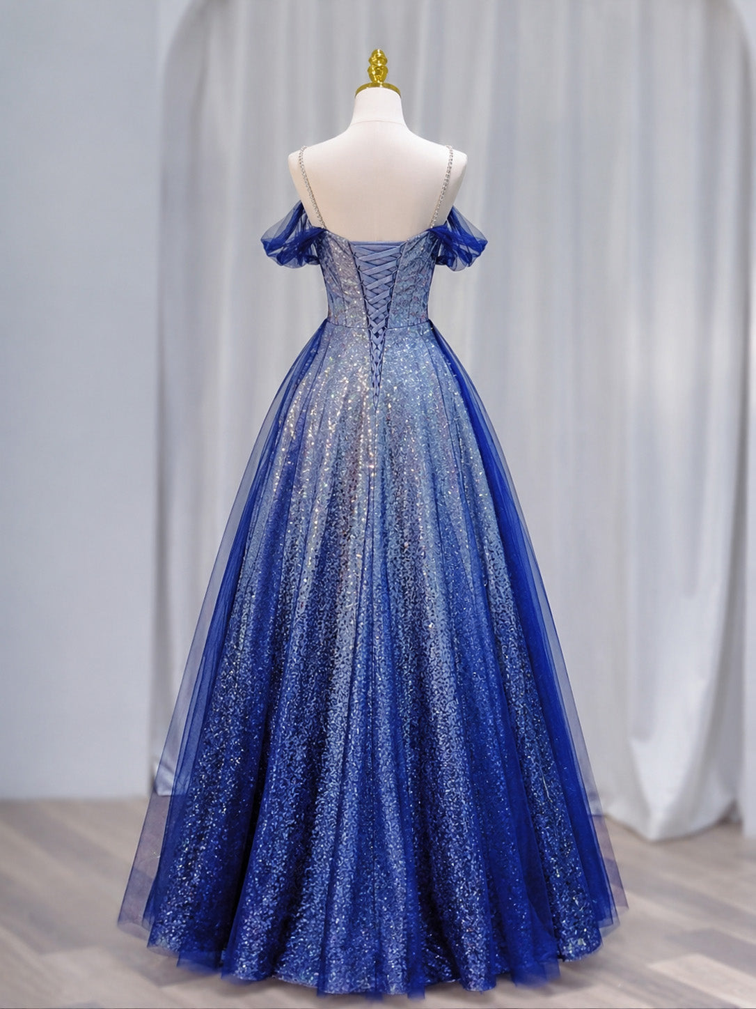 A-line Sweetheart Neck Tulle Sequin Burgundy Long Prom Dress with Beads