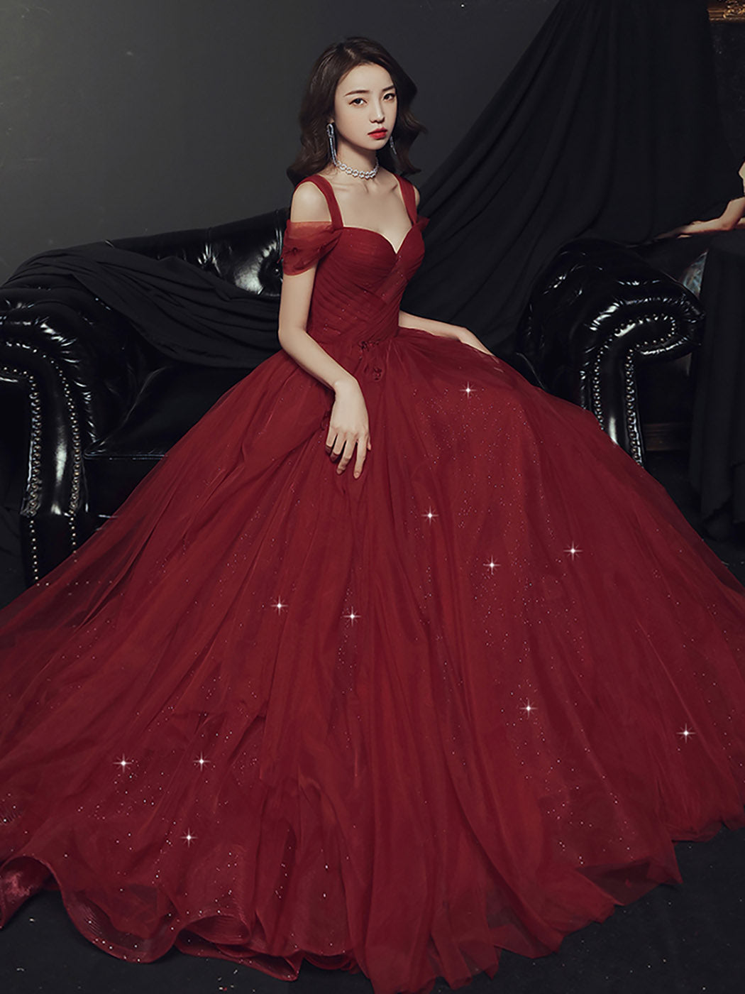 A-Line Sweetheart Neck Burgundy Long Prom Dress, Burgundy Evening Dres A-Line Sweetheart Neck Burgundy Long Prom Dress, Burgundy Evening Dres