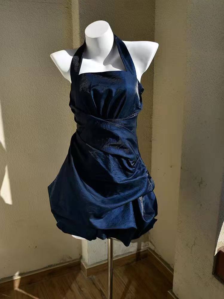 Burgundy Taffeta irregular Short Prom Dress, Burgundy Homecoming Dress