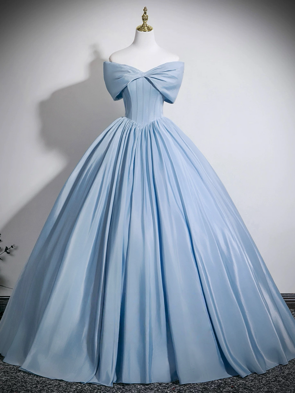 A-Line Blue Long Prom Dress, Blue Long Evening Dress
