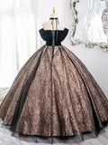 A-Line Sweetheart Neck Tulle Satin Black Long Prom Dress, Black Long Evening Dress