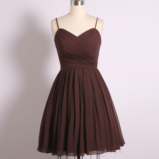 short brown formal dresses Veaul 2026 Elegant Brown Satin Prom Dresses 2024 Ball Gown Off-The-Shoulder Short Sleeve Backless