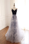 Unique sweetheart tulle long prom dress tulle formal dress