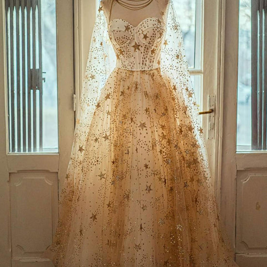 champagne tulle prom dress Champagne Off the Shoulder Tulle Floral Floor Length Long Prom Dresses Champagne / 10