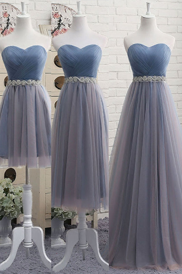 cute sweetheart neck tulle prom dress, tulle bridesmaid dress