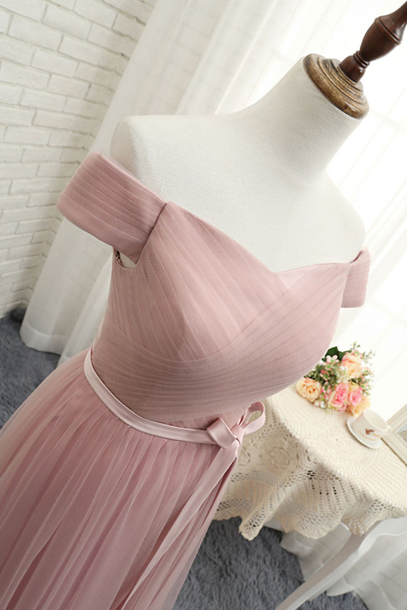 Simple sweetheart tulle long prom dress, tulle bridesmaid dress dresstby Simple sweetheart tulle long prom dress, tulle bridesmaid dress dresstby