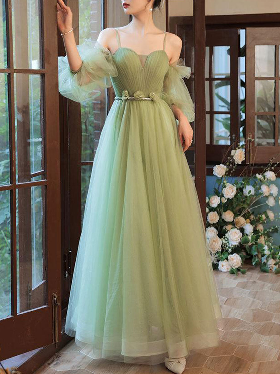 Simple shop green gown