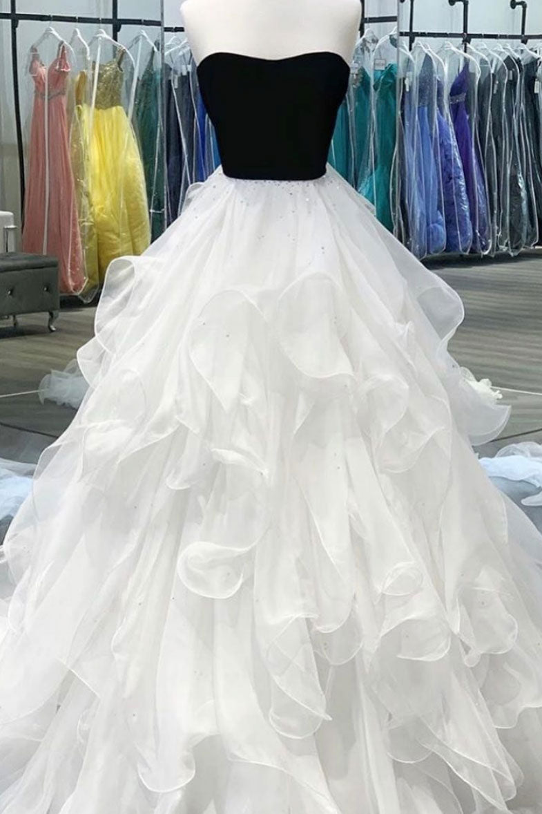 White tulle long prom dress white tulle formal dress