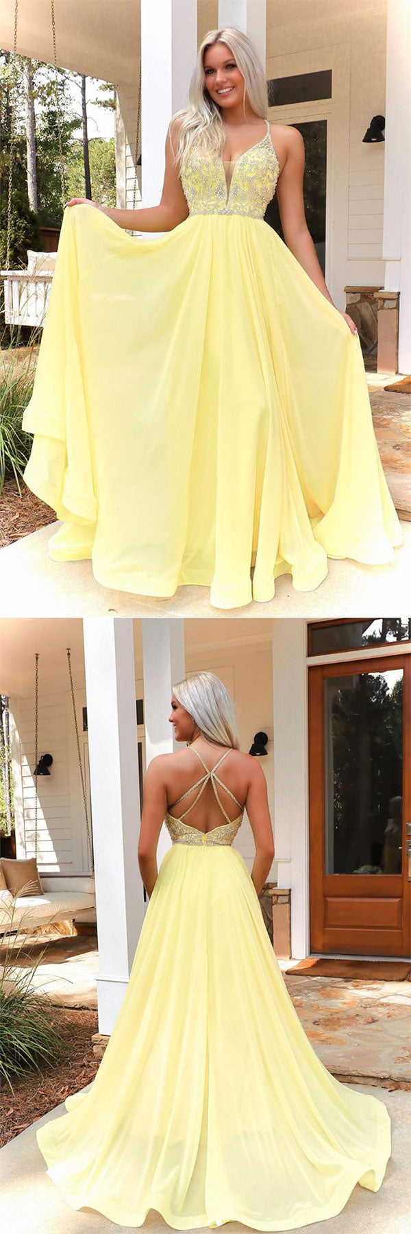 Plus size yellow ball gown sale