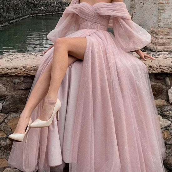 long sequin dress red Stunning Mermaid Sequin Prom Dress with Plunging V-Neck and High Slit FD3489 Red / US16 main image 1