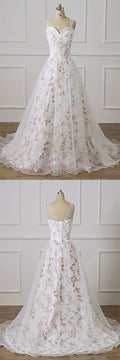 White tulle lace long prom dress white tulle formal dress