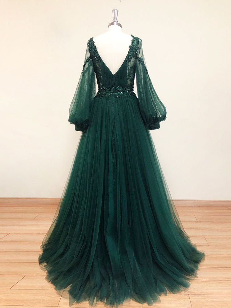 Dark green clearance tulle dress