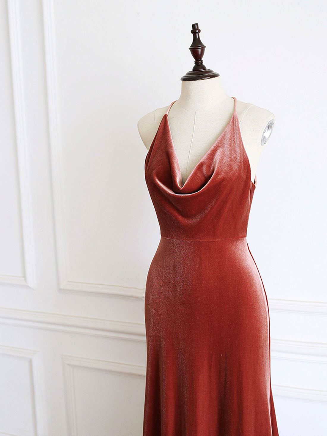 Unique Red V-Neck Mermaid Long Prom Dress Ideas, Evening Party Dresses, OLP1410 main image 0
