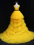 Yellow Formal Graduation Dress