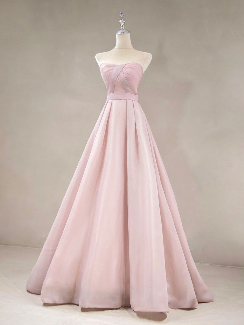 Simple Pink Long Prom Dress, Pink Formal Wedding Party Dress dresstby Simple Pink Long Prom Dress, Pink Formal Wedding Party Dress dresstby