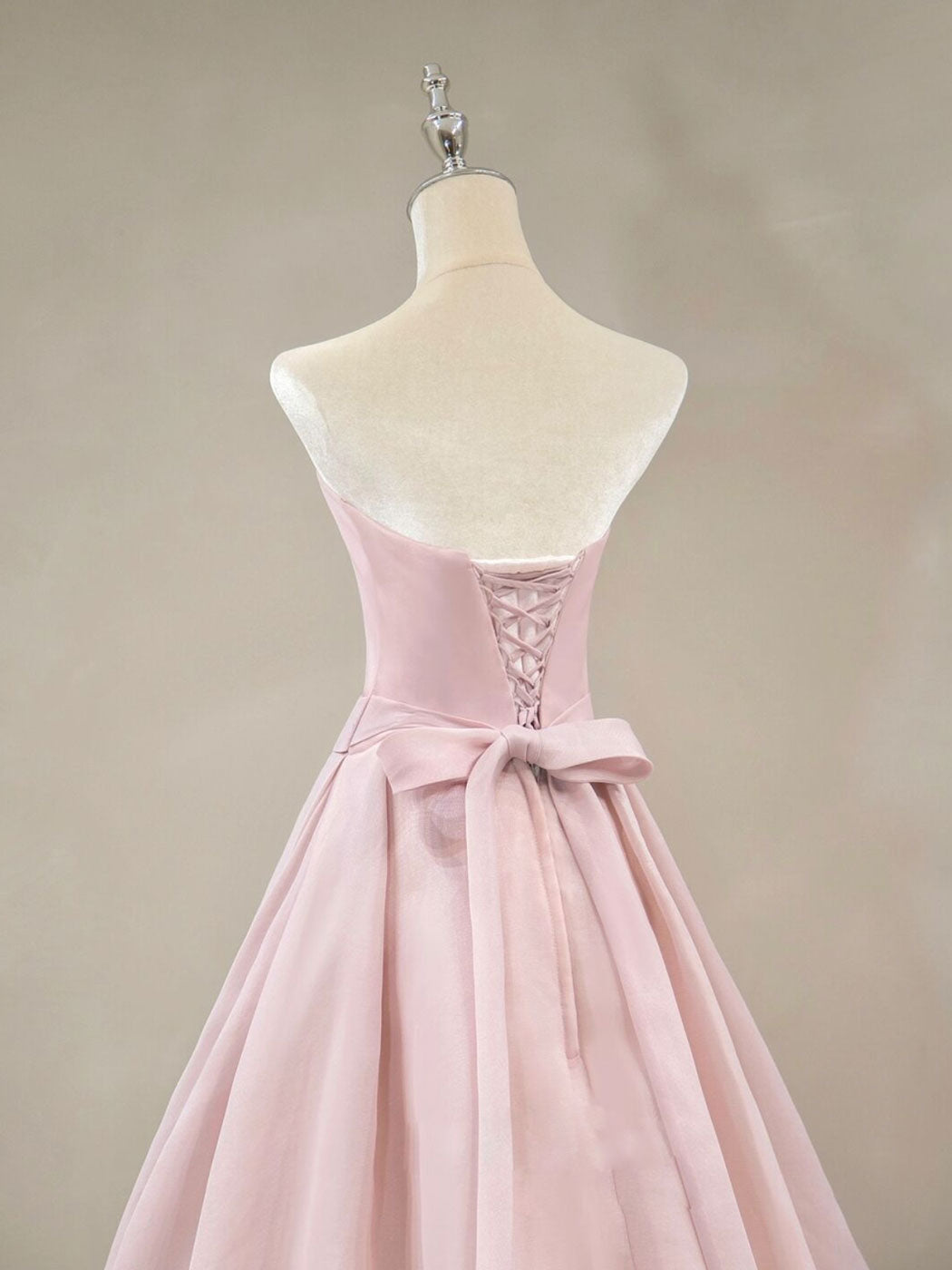 Simple Pink Long Prom Dress, Pink Formal Wedding Party Dress